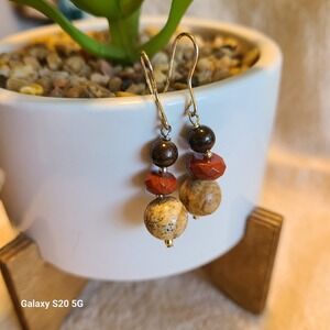 Handmade Dangle Earrings‎ Gemstone Beads Statement Jewelry For Women